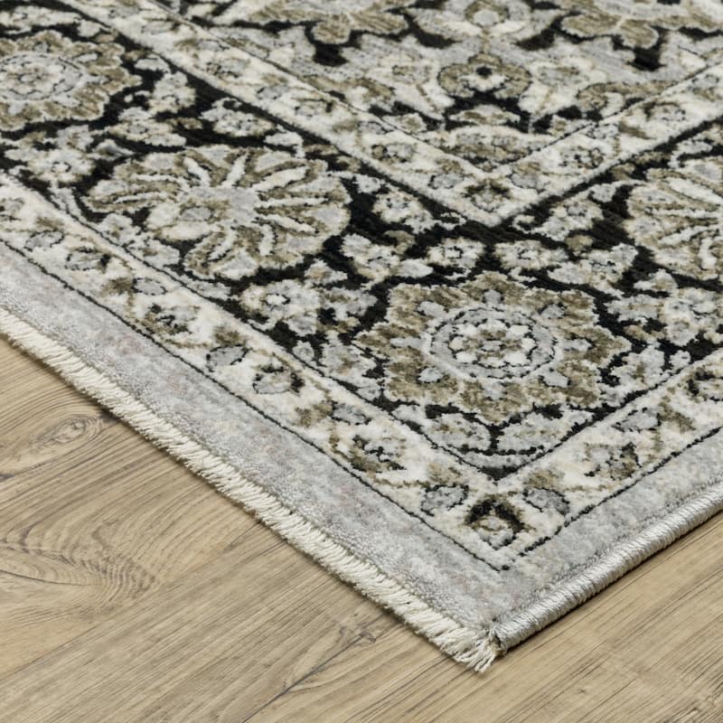 Style Haven Cádiz Bohemian Medallion Grey/Charcoal Area Rug