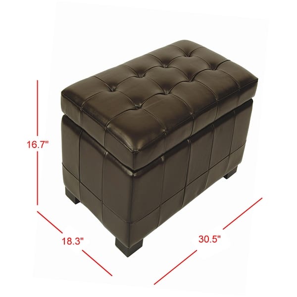 SAFAVIEH Manhattan Storage Tufted Ottoman Bench