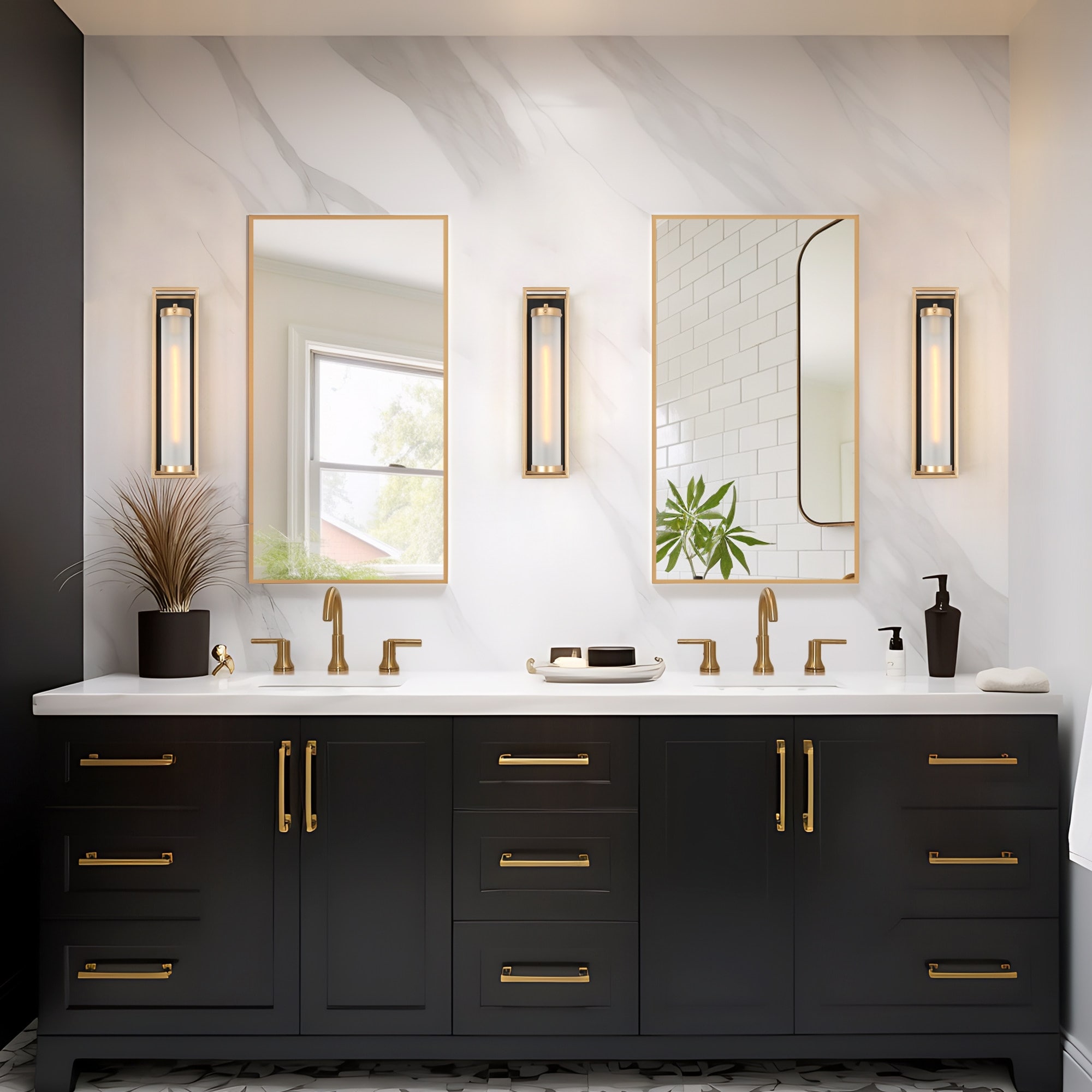 Glass discount bathroom lights