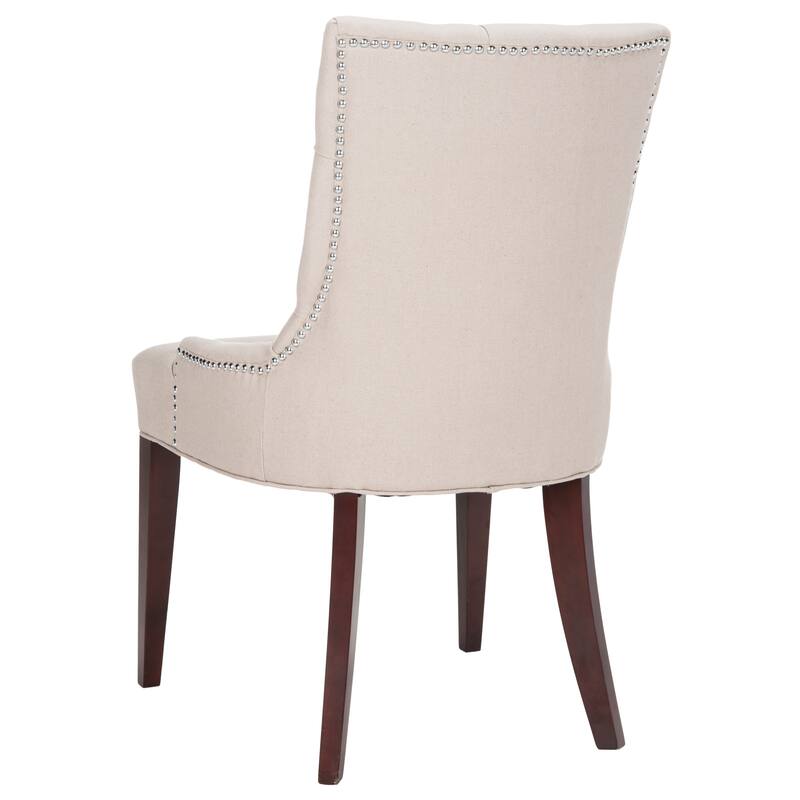 SAFAVIEH Adrianna Putty Grey Dining Chair - 22" W x 24" D x 36" H - 22"W x 24"D x 36"H