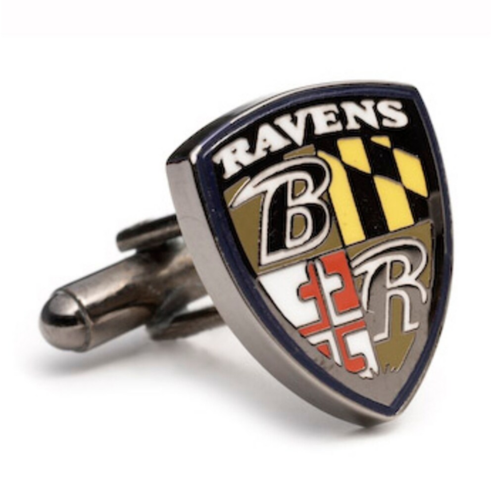 Shop Gold Plated Baltimore Ravens Shield Cufflinks Overstock 18108108