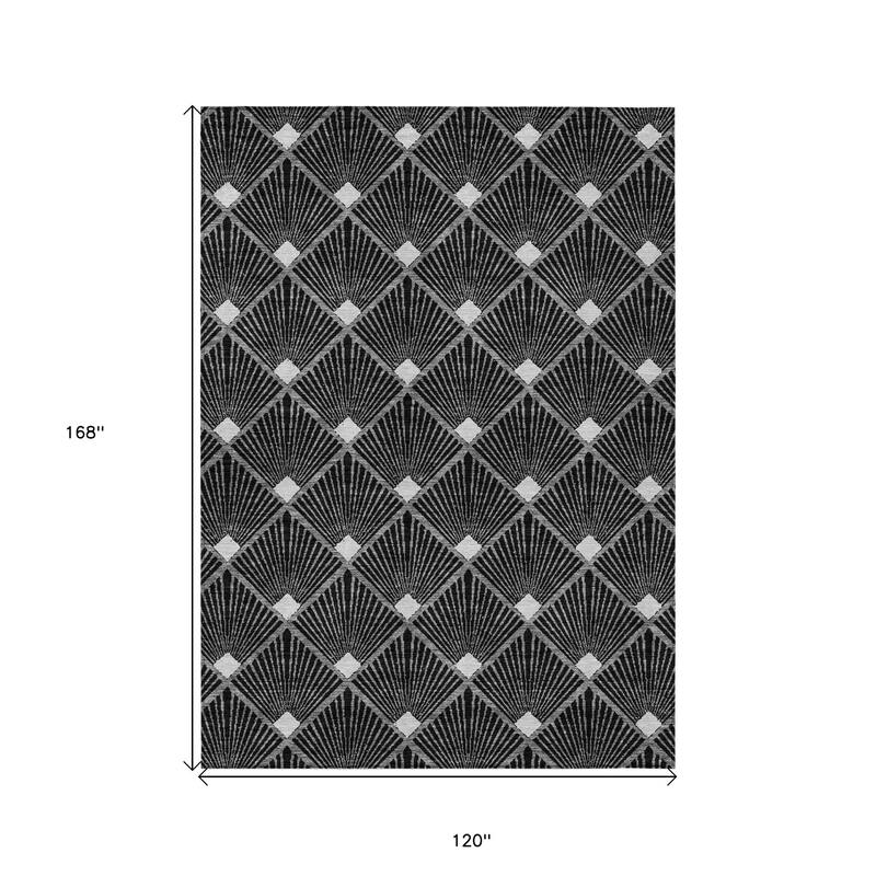 HomeRoots Geometric Transitional Rectangle Outdoor Rug
