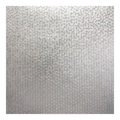 Carbon Silver Honeycomb Geometric Wallpaper - 20.5 x 396 x 0.025