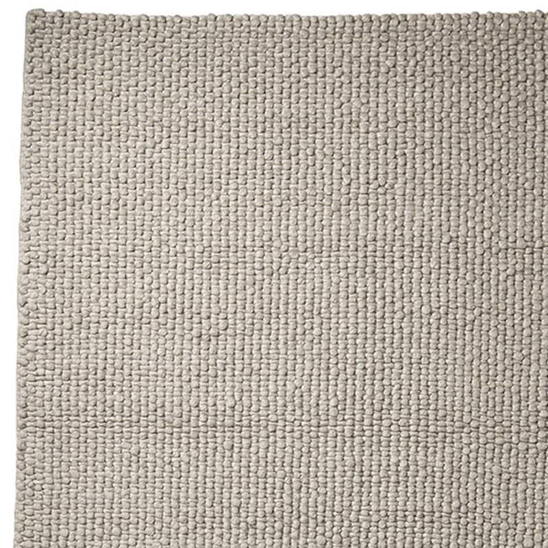 HomeRoots Beige Berber Hand Woven Area Rug - 96 in. x 60 in. x 2 in.