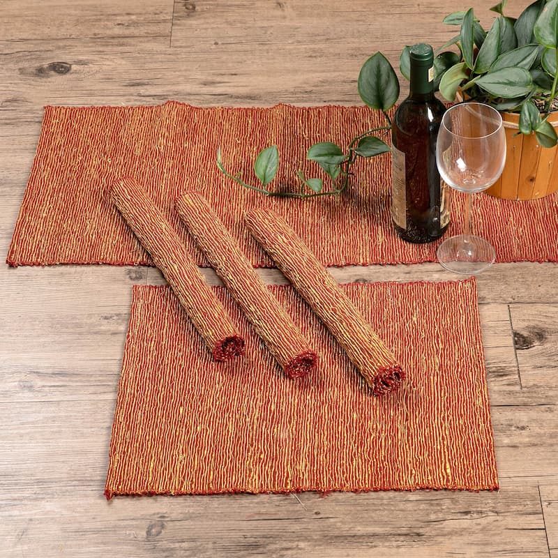Novica Handmade Warm Aroma Cotton Blend Table Runner And Placemats (5 Pieces)