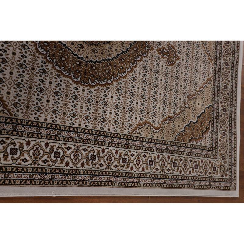 Geometric Tabriz Turkish Area Rug Machine Made Carpet - 5'2" x 7'9"