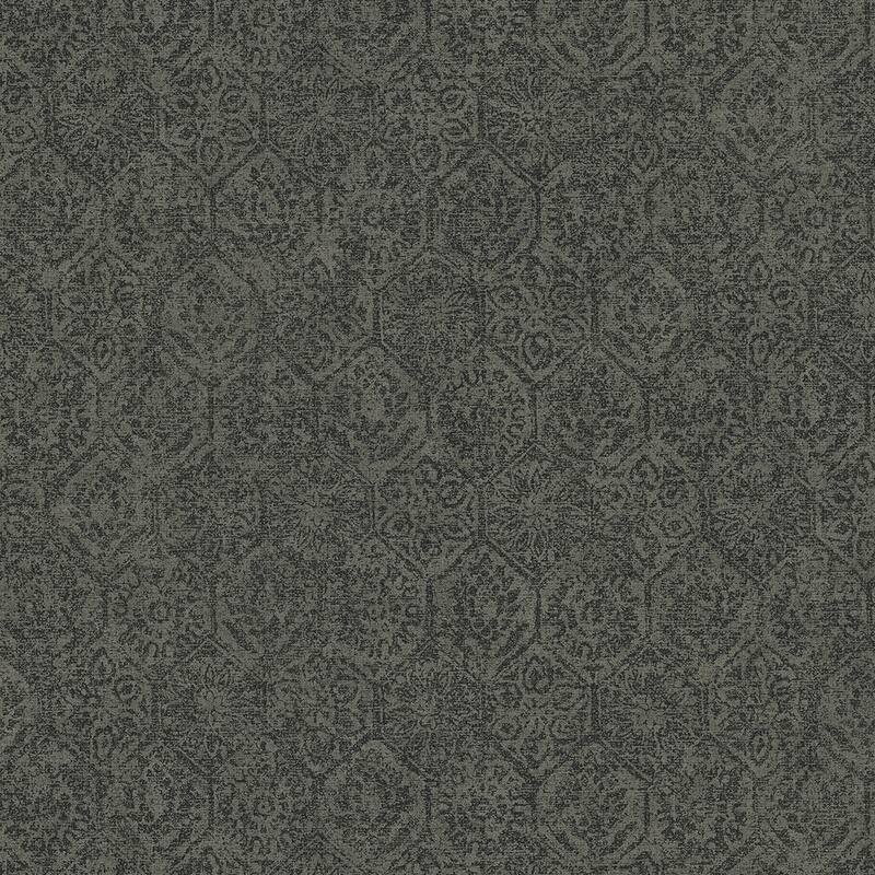 Advantage Edsel Charcoal Geometric Wallpaper - 20.9in x 396in x 0.025in - 20.9in x 396in x 0.025in