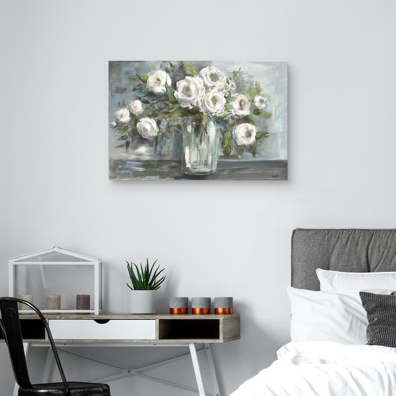 Soft Blooms Still Life by Tre Sorelle Studios Canvas Art Print