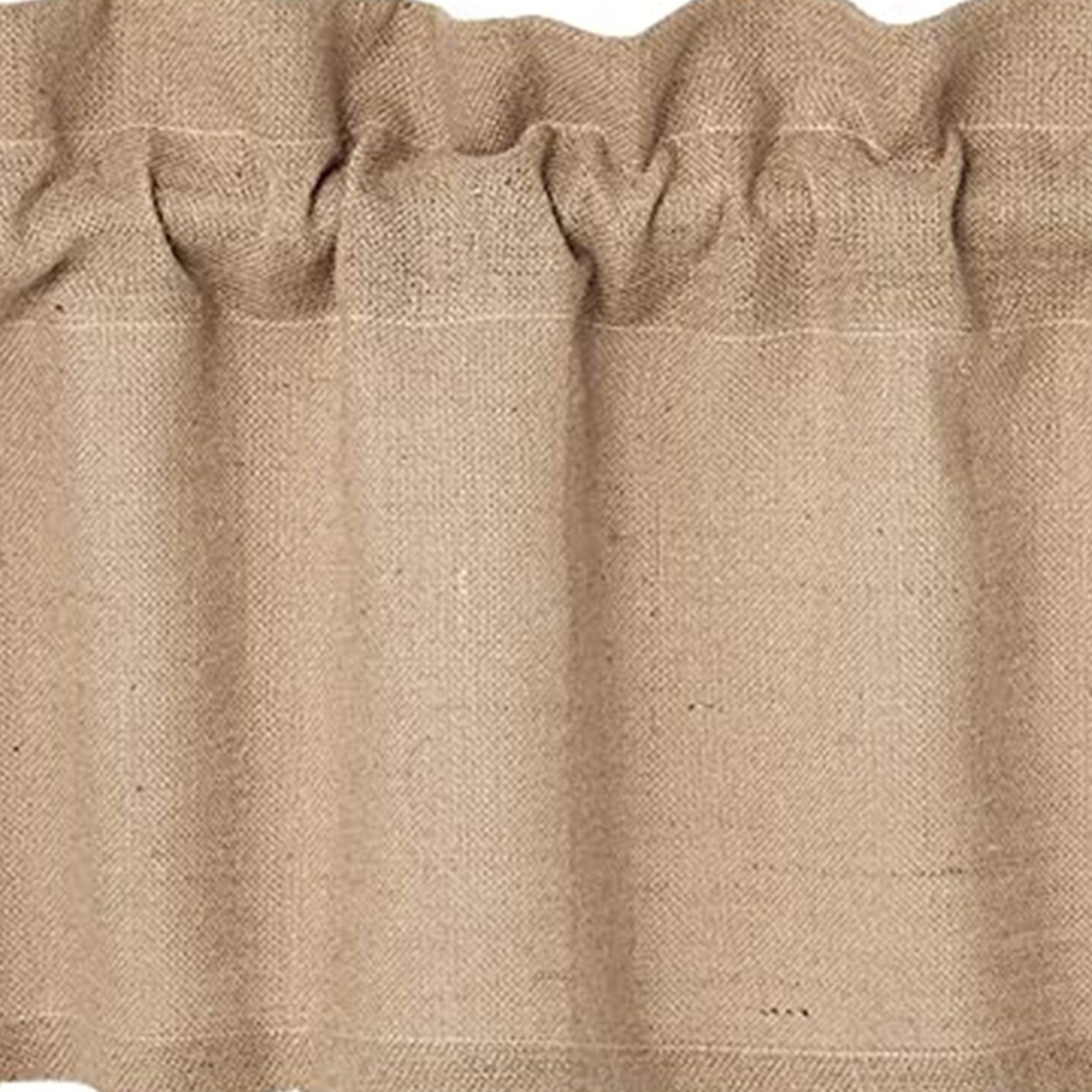 Shop Black Friday Deals On Burlap Valance With Textured Details Natural Brown On Sale Overstock 31820451