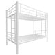 preview thumbnail 7 of 6, Twin Over Twin Bunk Bed with Ladder, High Guardrail, and Storage Space