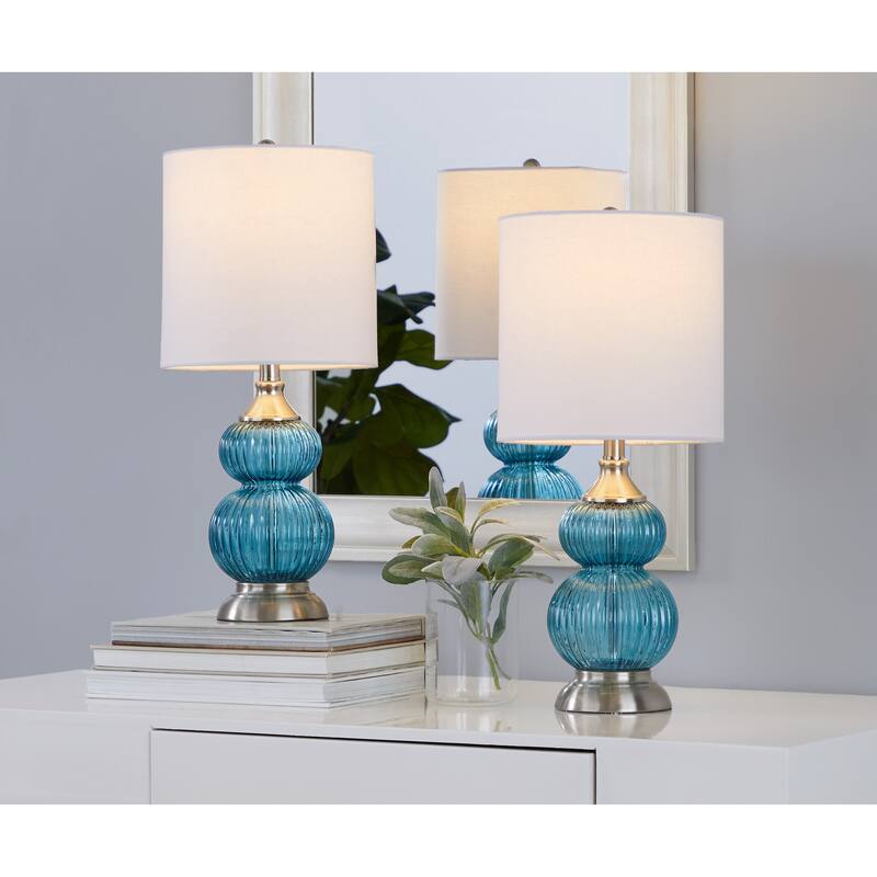 Belle 20" Glass Accent Lamp (Set of 2)