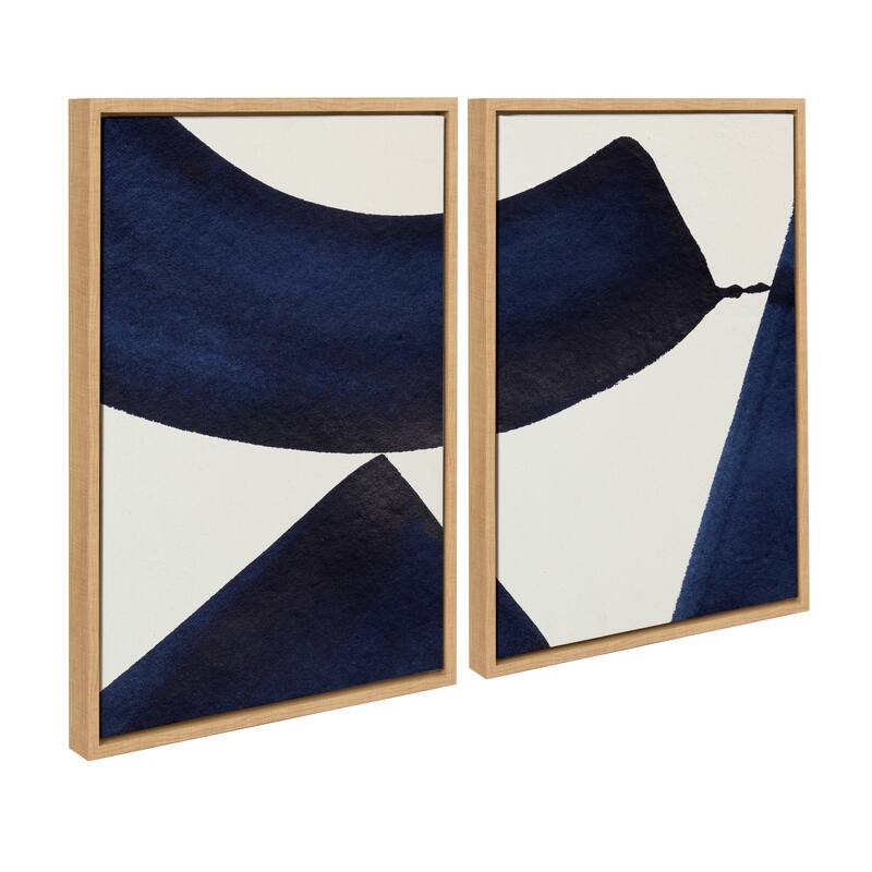 Kate and Laurel Sylvie Japandi 3 1 2 Framed Canvas Art by Rocket Jack