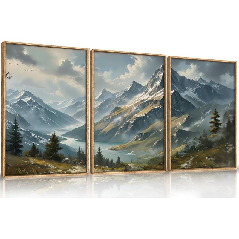 Landscape Wall Decor, Cloud Misty Forest Wall Painting - 16 x 24