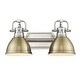 preview thumbnail 2 of 6, Golden Lighting Duncan 2 Light 17" Wide Bathroom Vanity Light