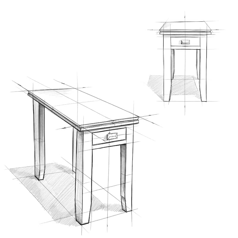 WYNDENHALL Stratford SOLID WOOD 14 inch Wide Rectangle Transitional Narrow Side Table - 14"W x 24" D x 20" H