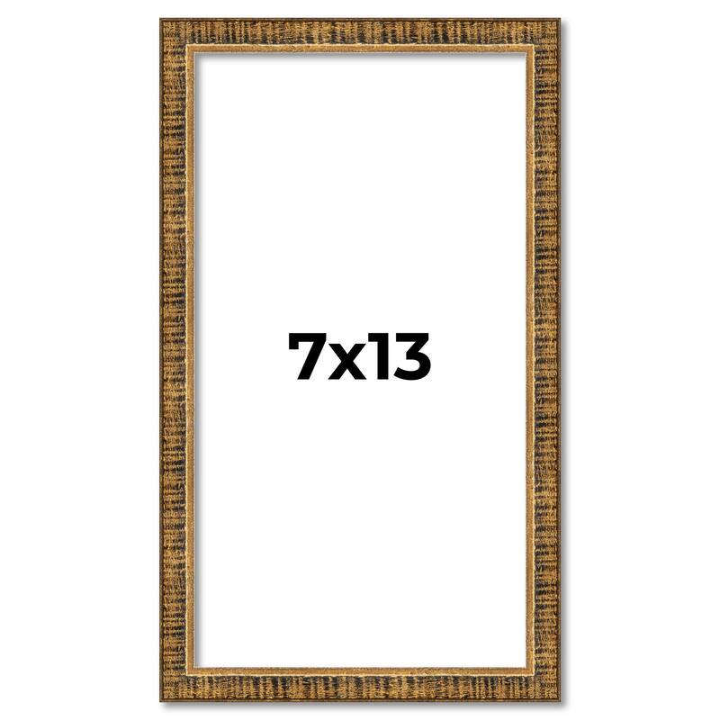 7x13 Frame Gold Solid Wood Picture Frame - Complete Modern Photo Frame