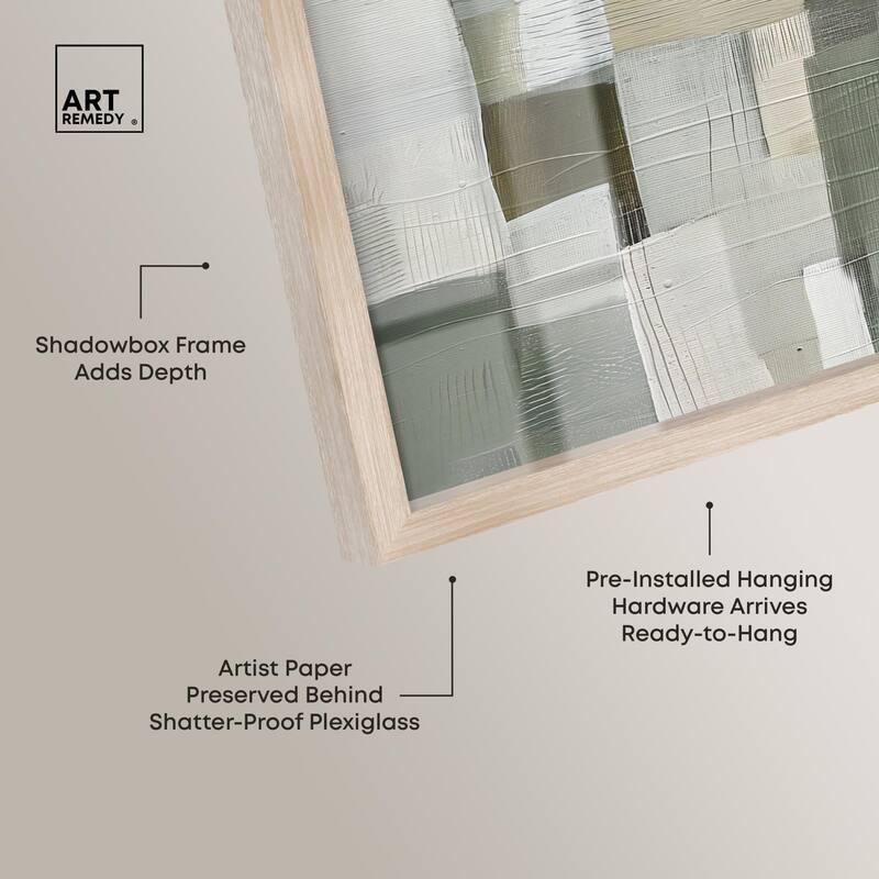 Pale Jade Green I Shadowbox by Art Remedy