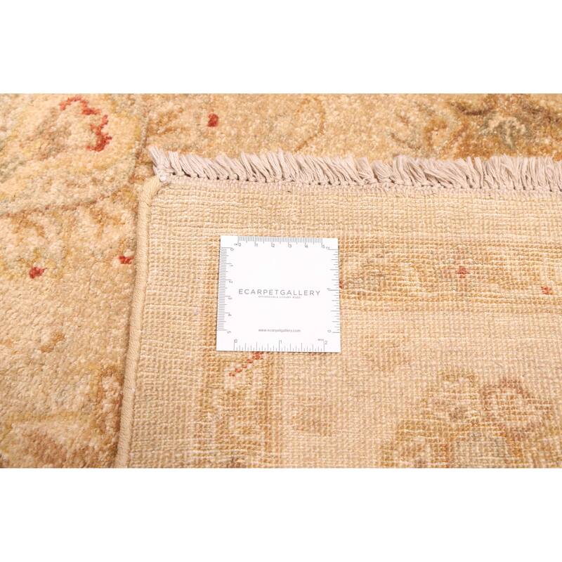 ECARPETGALLERY Hand-knotted Chobi Twisted Khaki Wool Rug - 6'0 x 8'11