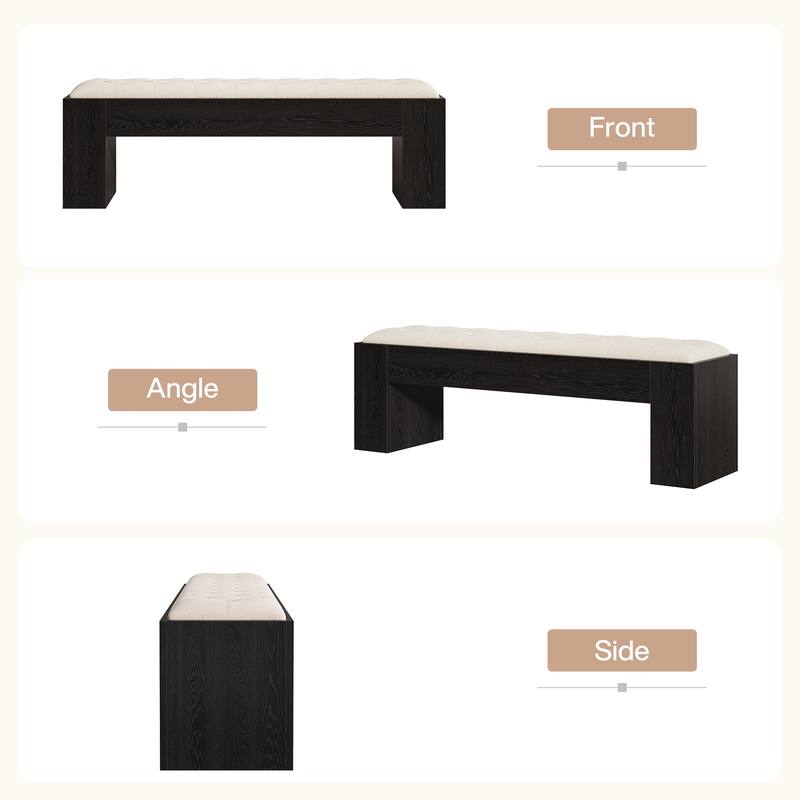 Entryway Bench Indoor Upholstered Bench for Bedroom, Living Room