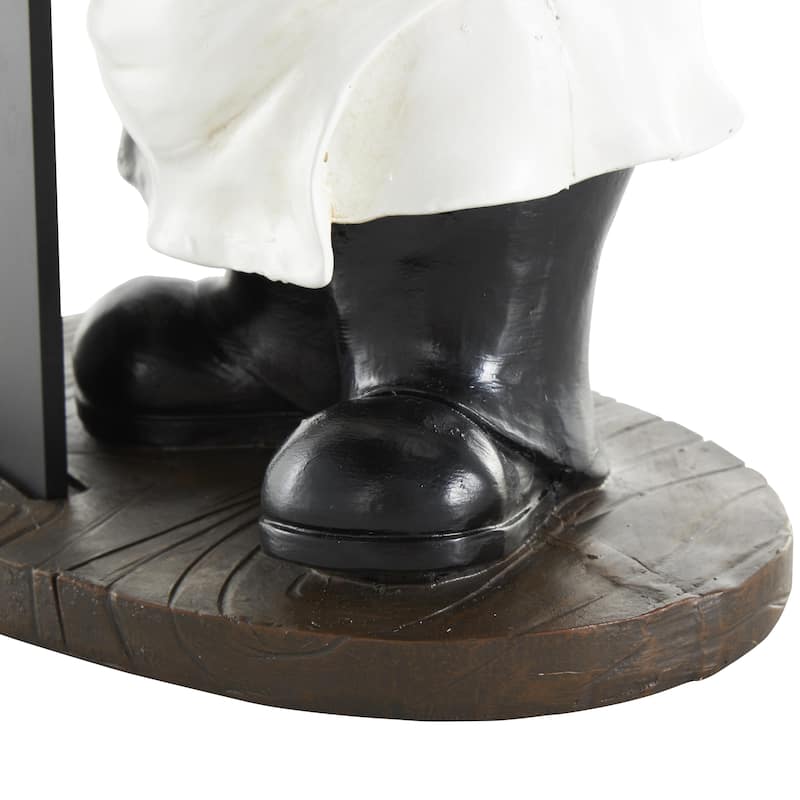 Polystone Chef Decorative Sculpture with Chalkboard - Black - Roche River Decor
