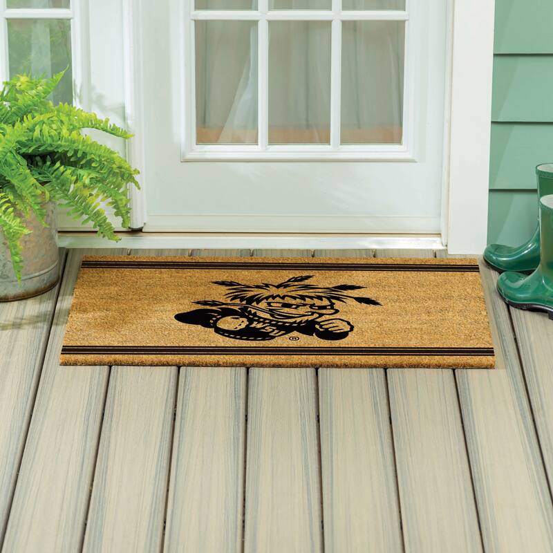 Wichita State University Monochrome Indoor/Outdoor Coir Door Mat