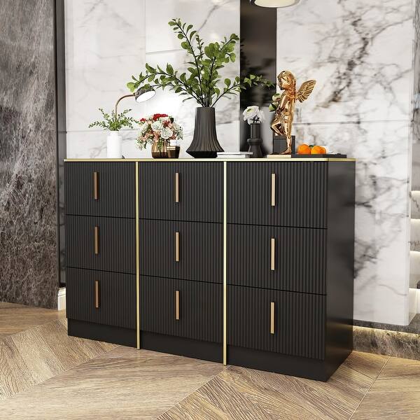elegant black dresser Metal Tall Dresser main image 0