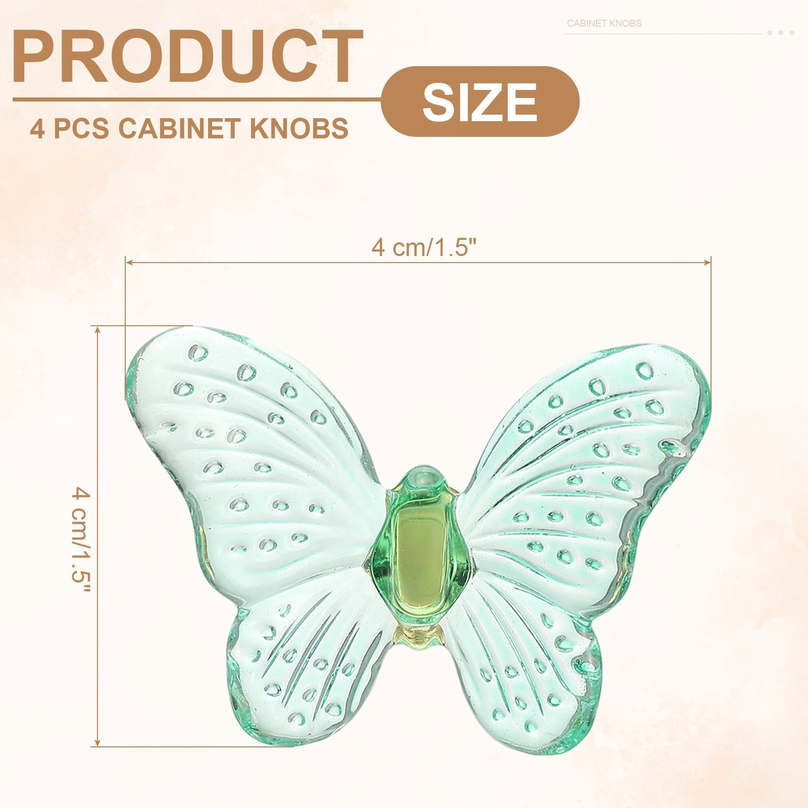 Crystal Cabinet Knob, Butterfly Dresser Knob Cupboard Furniture Door Decoration