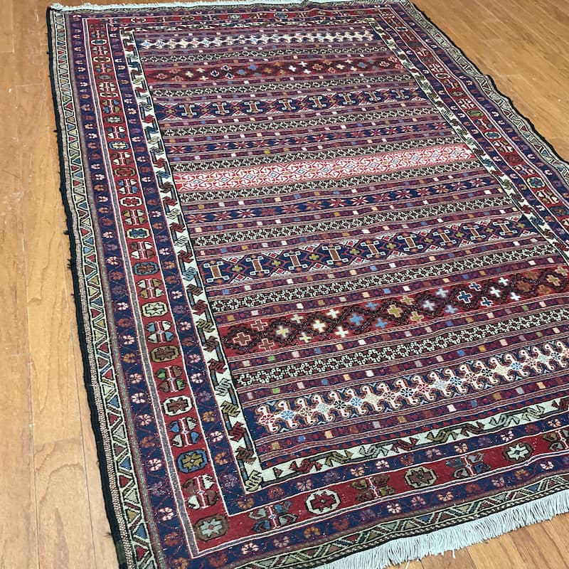 HERAT ORIENTAL Handmade Soumak Wool Rug - 4'3" x 6'3"