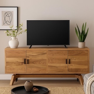 Timbergirl Acacia Wood Cabinet With Iron Bolts - 70"