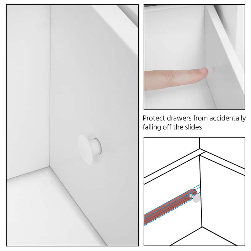 Yaheetech Floor Bathroom Cabinet Unit with 4 Drawers, Cupboard Storage for Bathroom, Livingroom