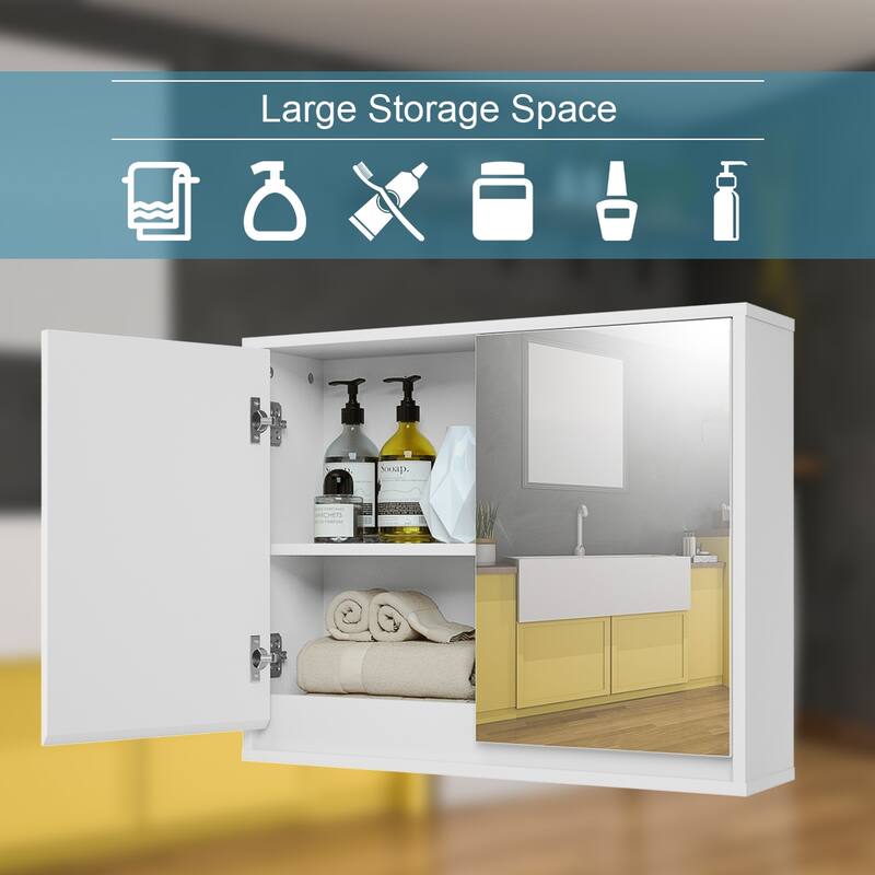 Costway Wall Mounted Bathroom Storage Cabinet Medicine Cabinet