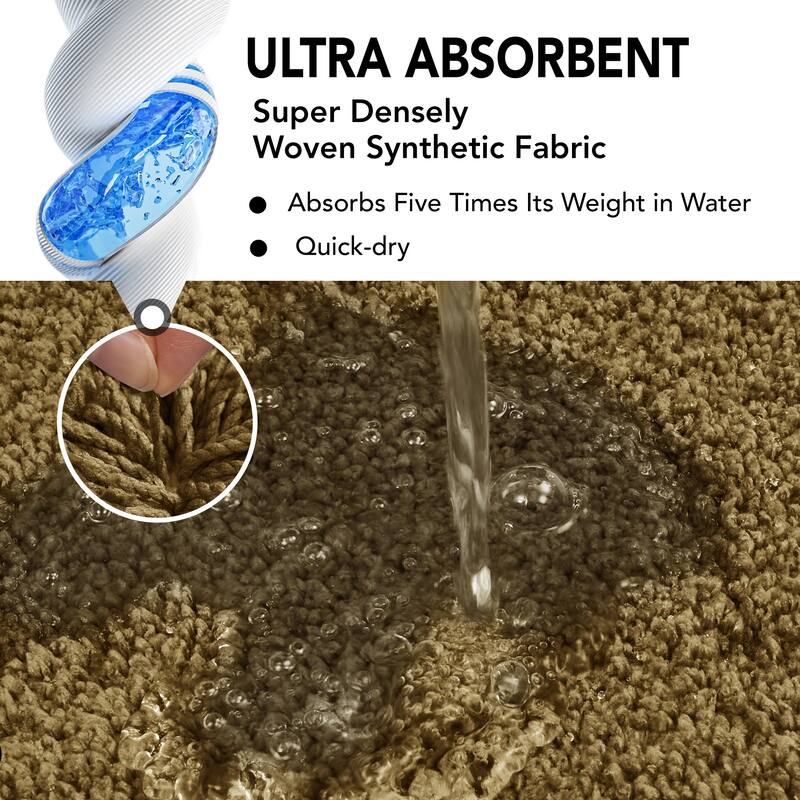 Deconovo Bathroom Rugs, Non Slip Absorbent Shower Bathroom Mat (1 PC)
