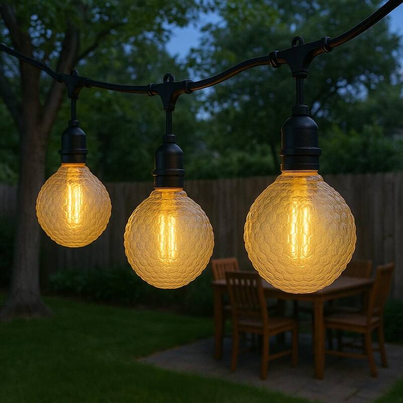 Festive Living LED G125 + T25 Bulb Indoor/Outdoor Covered Edison Bulbs, E26 Base - Large
