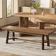 preview thumbnail 3 of 14, 55'' Solid Wood Dining Bench, Farmhouse Long Bench for Kitchen Entryway