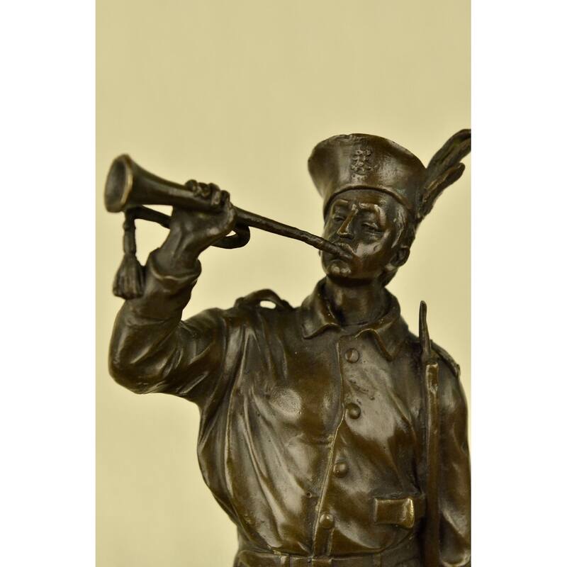 Russian Emperor Guard 100 Percent Solid Bronze Sculpture Statue Figurine Figure