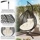 preview thumbnail 60 of 77, Wicker Hanging Egg Chair for Indoor and Outdoor Relaxation