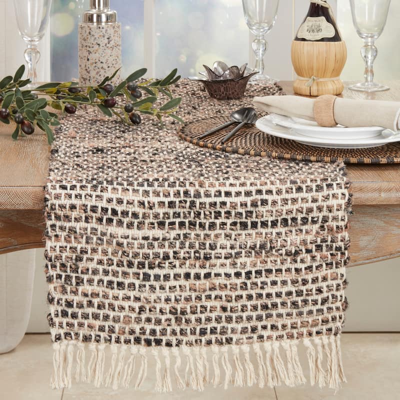 Sleek Striped Table Runner - 16"x72"