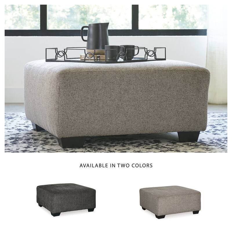 Ballinasloe Oversized Ottoman - Platinum
