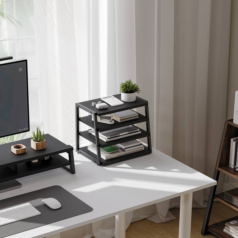 Fenge Desk Organizer, 4 Tier File Organizer for Desk - 14.6x10.5x12.1 inches