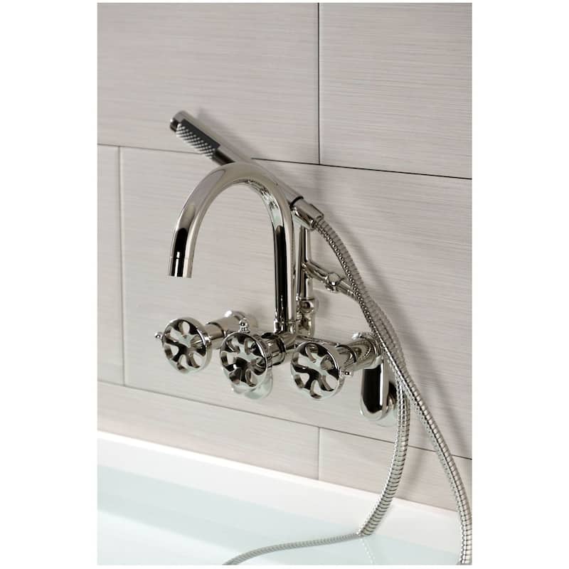 Kingston Brass AE815.RX Belknap Wall Mounted Tub Filler with Built-In
