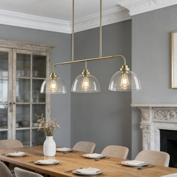 Starsky 3-Light Linear Clear Glass Pendant - On Sale - Bed Bath