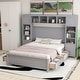 preview thumbnail 95 of 105, Modern Platform Bed with Integrated Cabinet, Trundle Bed and Drawers
