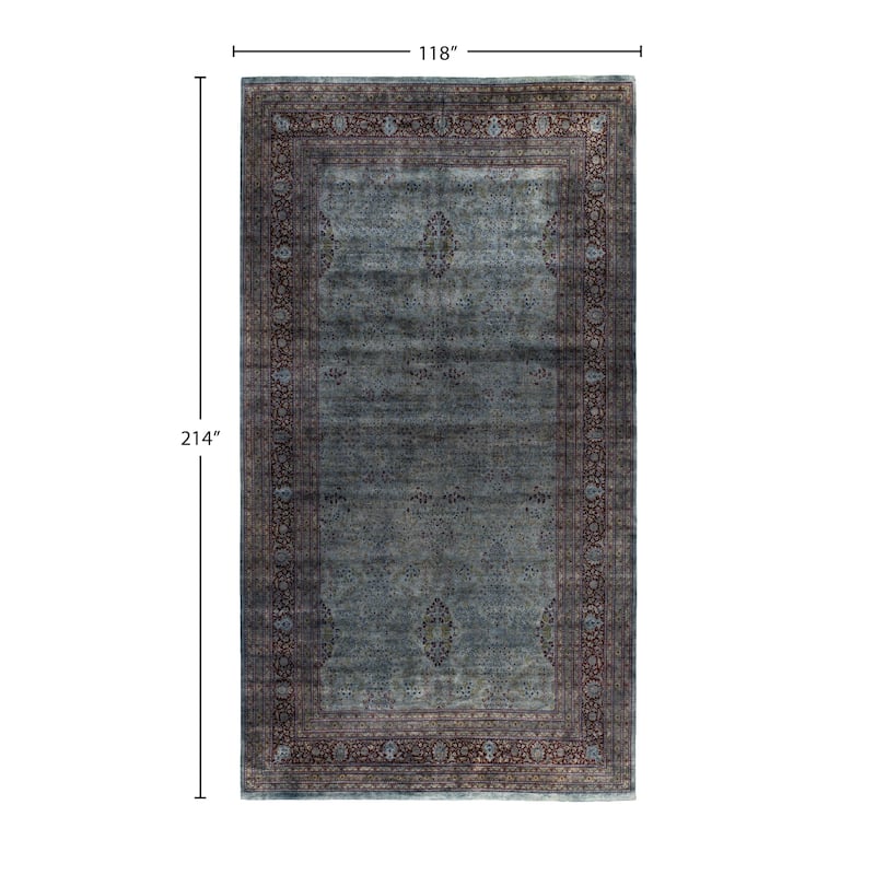 Overdyed One-of-a-Kind Hand-Knotted Area Rug - Gray - 9' 10" x 17' 10"
