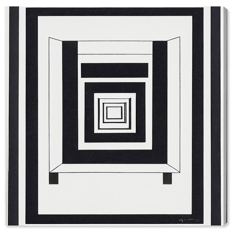 Wynwood Studio Canvas Abstract Minimalist Gate Black and Modern & Contemporary Wall Art Canvas Print