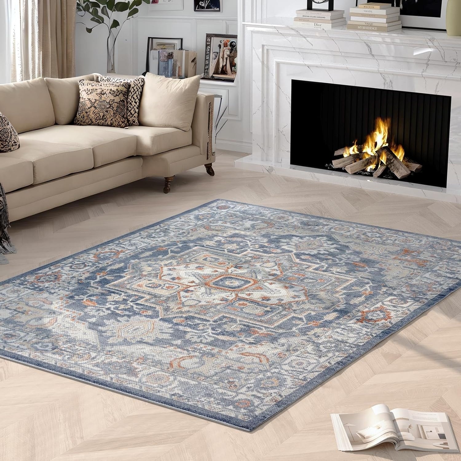 Garvee Vintage Medallion Area Rug Carpet - Bed Bath & Beyond