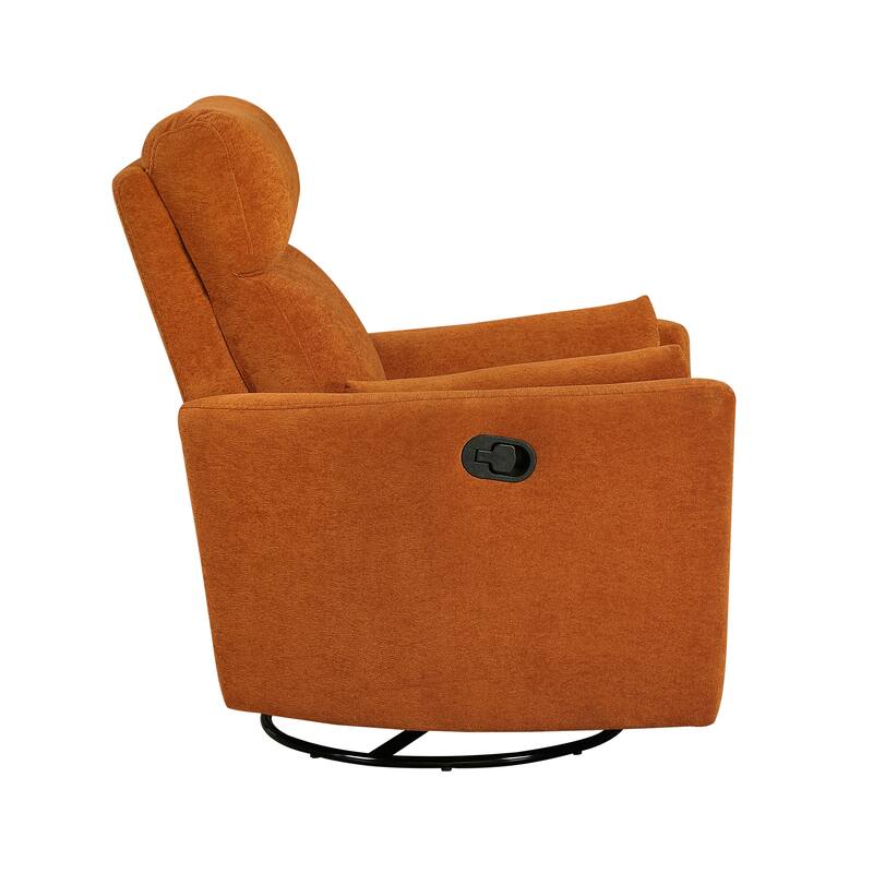 Fremont & Park Lennon 35" Microfiber Manual Swivel Glider Recliner - Removable Back