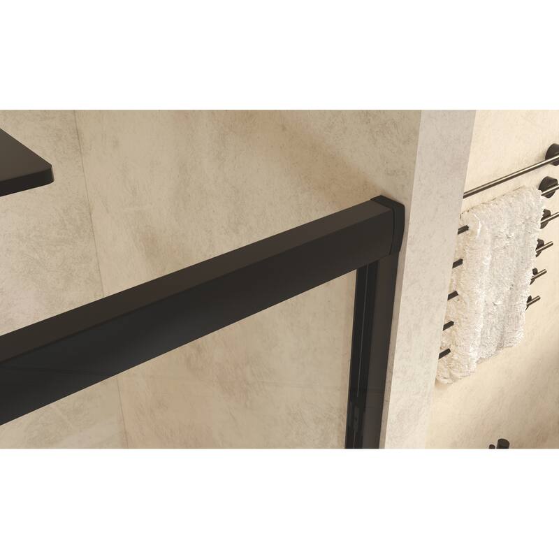 Premium Double Sliding Shower Door with Tempered Glass and Aluminum Frame for Stylish Bathrooms