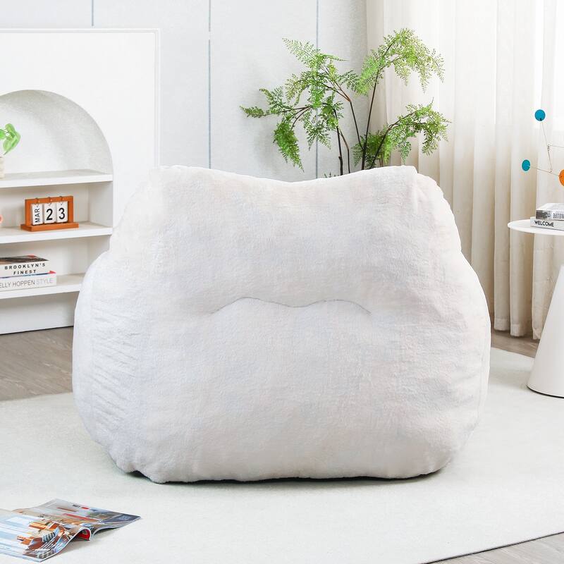 Bean Bag Sofa Chair with Armrests Stuffed High-Density Foam