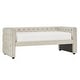 preview thumbnail 32 of 74, Knightsbridge Twin Tufted Nailhead Daybed by iNSPIRE Q Artisan Beige Linen Daybed