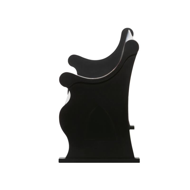 Wood Storage Bench with Scrolled Armrests - Black or White - Roche River Decor